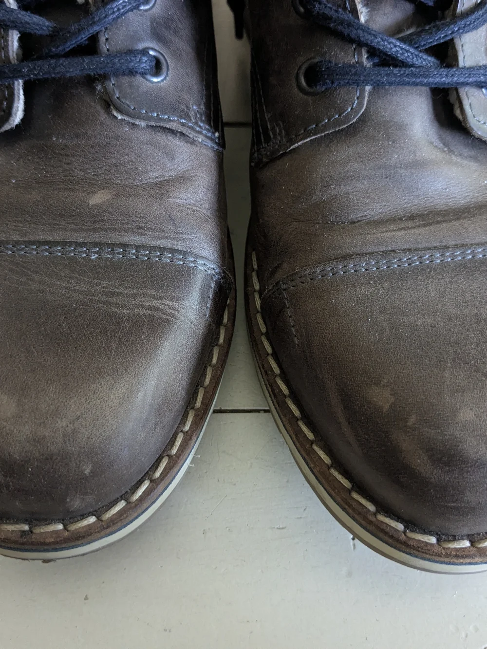 MENS BULLMAKER BROWN LEATHER ANKLE CHUKKA BOOTS - SIZE 9 (42)